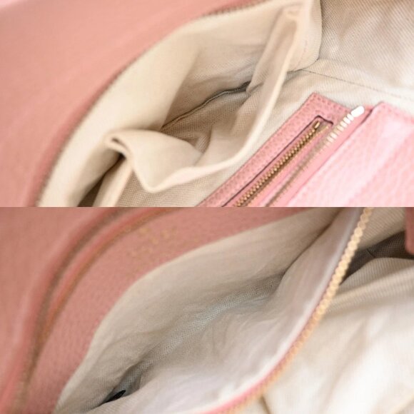 GUCCI Logo Swing Mini 2Way Shoulder Hand Bag Leather Pink GHW Italy 16KA851 - Picture 11 of 13